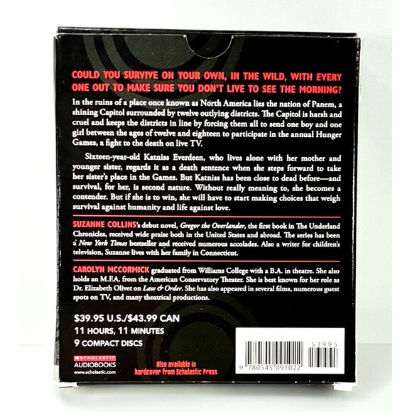 The Hunger Games Book Audio CD By Suzanne Collins 9 Disc Set Complete Tested - Picture 2 of 9